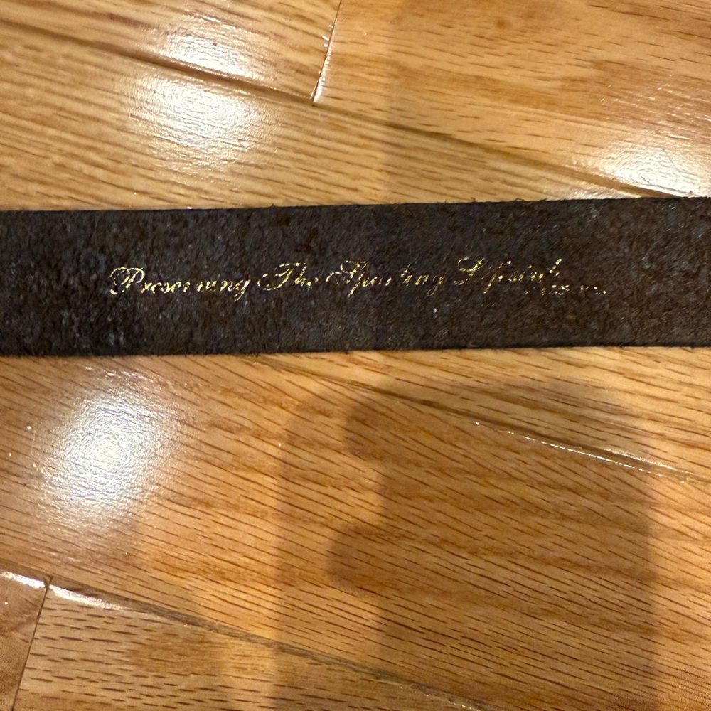 Vintage Orvis Over Under Leather Belt - Picture 5 of 5